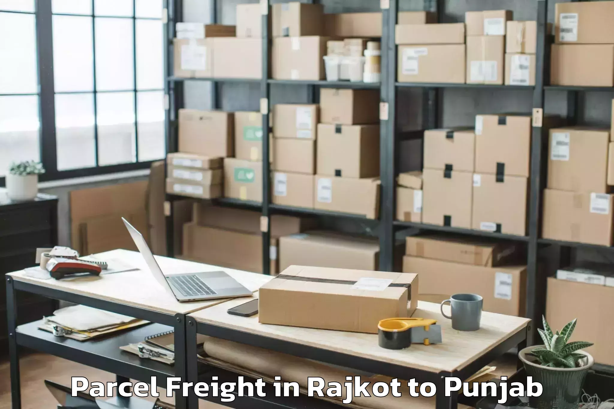 Book Rajkot to Mukerian Parcel Freight